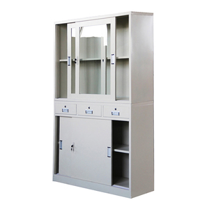TG-A020|宽分体移门中三抽柜|柜子|铁皮柜|高柜|书柜