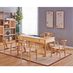 CZ05茶桌|JC13主椅|JC22Y字椅|功夫茶桌椅白腊木新中式茶桌椅